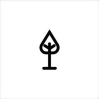 árbol crecimiento icono firmar símbolo vector ilustración en blanco antecedentes