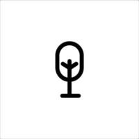 árbol icono firmar símbolo vector ilustración en blanco antecedentes