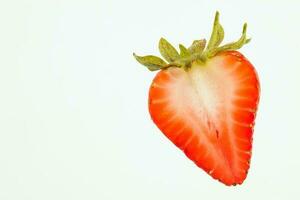 Strawberry isolated on white background. Fragaria ananassa photo