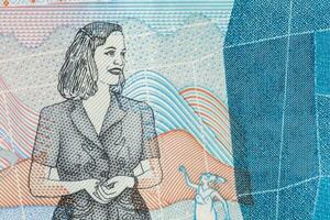 Artist Debora Arango Perez on the two thousand Colombian pesos bill photo