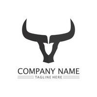 Bull logo and symbols vector template icons app