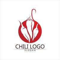 Red hot natural chili icon vector Illustration