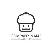 Cakes and Bakery icon logo design food vector bread vector, and symbol and icon food