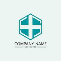 Hospital logo and health care icon symbols template icons app vector