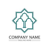 islamic icon and ramadhan logo design vector graphic sign