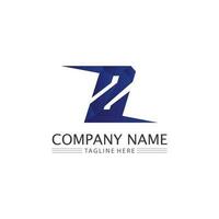 Z letter and font Z logo design vector identity illustration