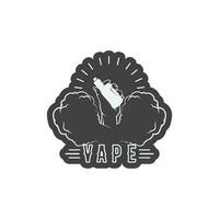 vape y vapor logo icono vector de humo y escenografía para vapers dispositivo de vapeo y estilo de vida fumar moderno