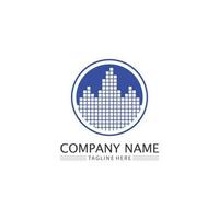Real estate and home buildings vector logo icons template