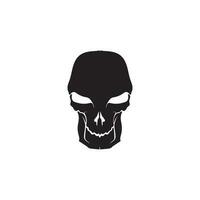 Crossbones death skull, danger or poison flat icon for apps and websites vector