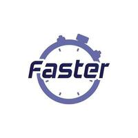 Faster Logo Template vector icon