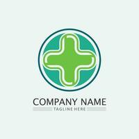 Hospital logo and health care icon symbols template icons app vector