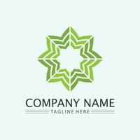 leaf logo design vector for nature symbol template editable,Green leaf logo ecology nature element vector icon.