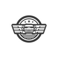 iconos de automóviles y automóviles con logotipo vectorial para camiones de viaje, autobuses y otros signos de vectores de transporte, ilustración de diseño