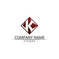 K logo design K letter font Concept Business logo vector and design initial company