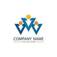 People logo, Team, Succes people work, Group and Community, Group Company and Business logo vector and design Care, Family icon Succes logo