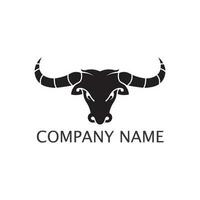 Bull horn logo and symbol template icons app vector