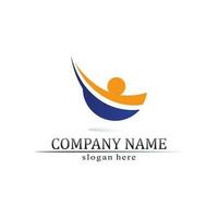 People logo, Team, Succes people work, Group and Community, Group Company and Business logo vector and design Care, Family icon Succes logo