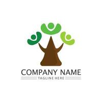 Community logo people work team and business vector logo and design group family