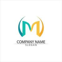 M Letter Logo Template vector