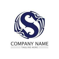 S letter and S logo Business corporate S font logo vector