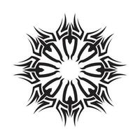 icono de diseño de logotipo vectorial tribal negro y signo tribal vector