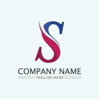 Business corporate letter S logo design vector. vector