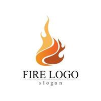 Fire flame nature logo and symbols icons template vector