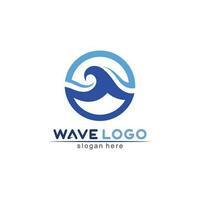 Water wave icon vector