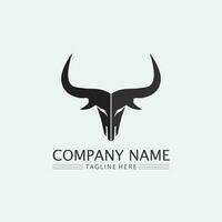 Bull buffalo head cow animal  mascot logo design vector for sport horn buffalo animal mammals head logo wild matador