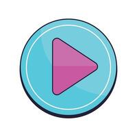 play button interface isolated icon vector