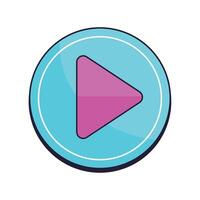 play button interface isolated icon vector