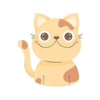 cute cat animal adorable character vector