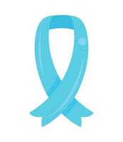 blue ribbon campaign isolated icon vector