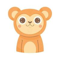 linda mono animal adorable personaje vector