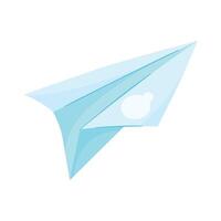 paper airplane flying isolated icon vector