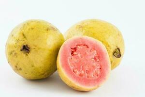 Guava isolated on white background. Psidium guajava photo