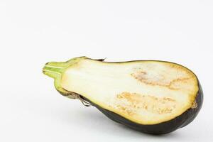 Eggplant isolated in white background. Solanum melongena photo