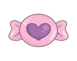 heart love in candy icon vector