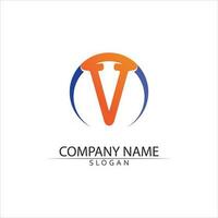 V Letter Logo Template vector