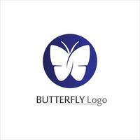 diseño de icono de mariposa de belleza vector