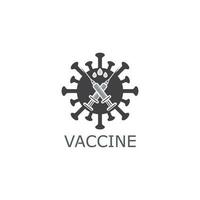 vacuna, logotipo, médico, vector, antibiótico, vacunación, virus, vacuna, diseño, e ilustración, para, cuidado de la salud vector