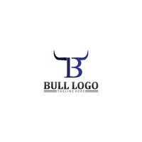 cabeza de búfalo de toro, vaca, vector de diseño de logotipo de mascota animal para búfalo de cuerno deportivo, animal, mamíferos, logotipo de cabeza, salvaje, matador