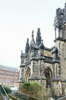Remains of the Saint Nicholas church which was almost completely destroyed during the bombing of Hamburg in World War II photo