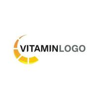 vitamina c logo vector diseño vector icono salud nutrición