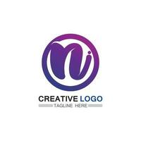 n logo fuente empresa logo empresa y letra inicial n vector de diseño y letra para logo