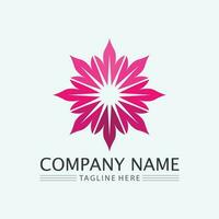 Flower logo. The circular logo. Logo of the flower. Stylized flower. Petals. Simple logo. The brand name  emblem  logo. Mandala. Logo boutique. Logotype for beauty. Logo for flower shop. vector