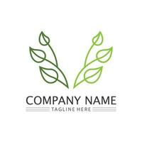 leaf logo design vector for nature symbol template editable,Green leaf logo ecology nature element vector icon.