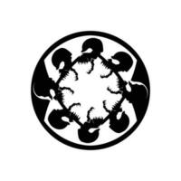 Crossbones death skull, danger or poison flat icon for apps and websites vector