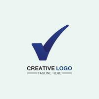 Checklist check mark logo vector or icon. Tick symbol in green color illustration. Accept okey symbol for approvement or cheklist design