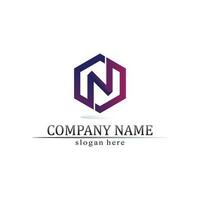 N Letter Logo Template vector